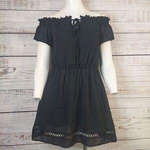 Ardene Black Off-Shoulder Mini Dress